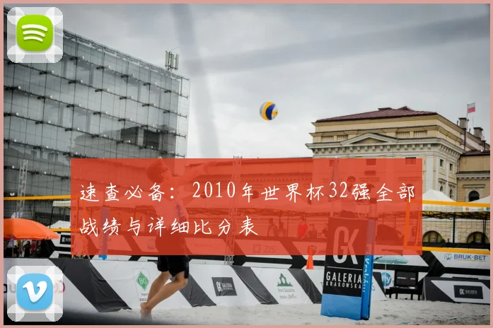 速查必备：2010年世界杯32强全部战绩与详细比分表